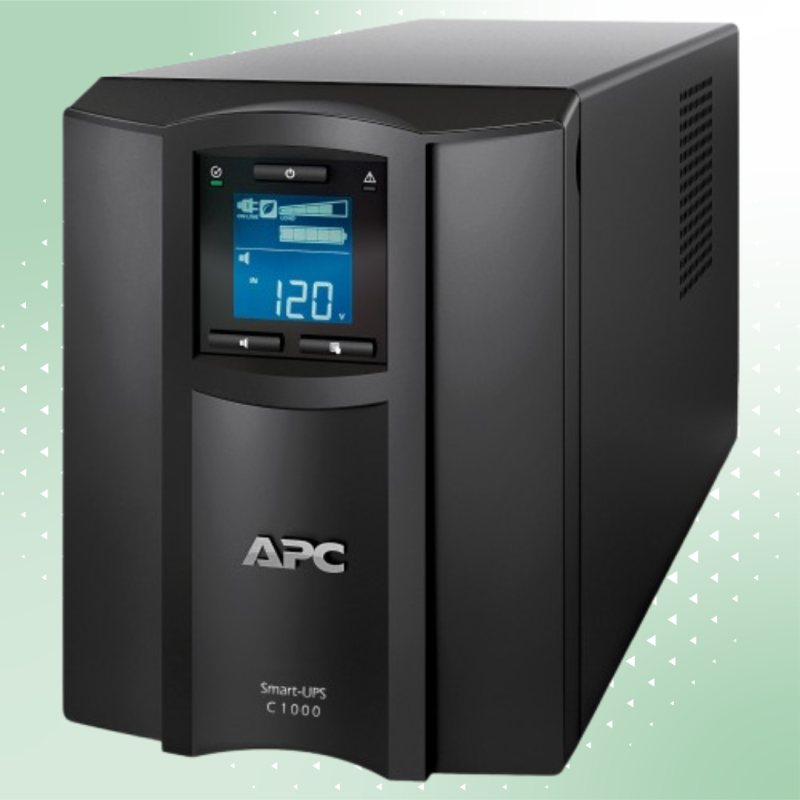 SMC1000I | APC Smart-UPS C, Line Interactive, 1000VA, Tower, 230V, 8x IEC C13 outlets, USB and Serial comm, AVR, Graphic LCD