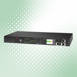 AP4423A | APC Netshelter Rack Automatic Transfer Switch, 1U, 16A, 230V, 2 C20 IN, 8 C13, 1 C19 OUT, 50/60Hz