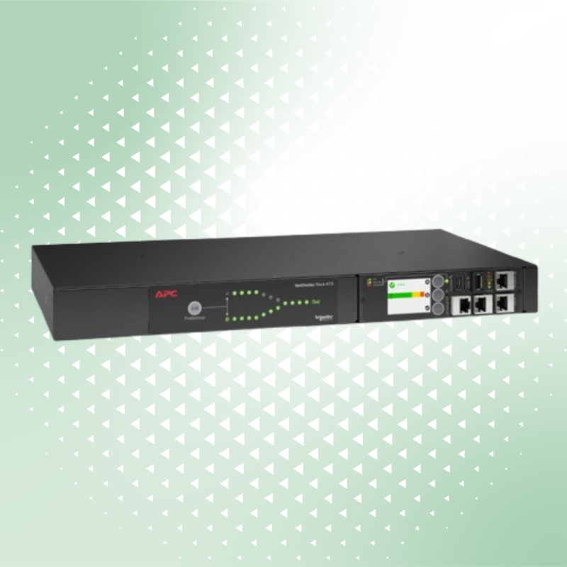 AP4421A | APC Netshelter Rack Automatic Transfer Switch, 1U, 10A, 230V, C14 IN, 12 C13 OUT, 50/60Hz
