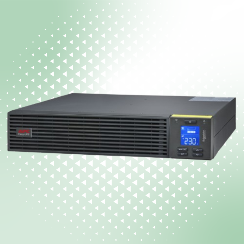 SRV1KRIRK-E | APC Easy UPS On-Line, 1000VA/900W, Rackmount 2U, 230V, 3x IEC C13 outlets, Intelligent Card Slot, LCD, W/ Rail Kit