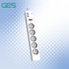 GM5U-NR | GES Multifunctional Surge Protector 5 Outlets Shucko, 230V, 3 USB, 2M Cable