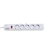 GM5U-NR | GES Multifunctional Surge Protector 5 Outlets Shucko, 230V, 3 USB, 2M Cable