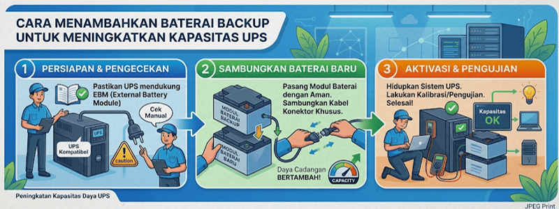 Baterai Pack Menambahkan Waktu Cadangan (backup Time) UPS APC