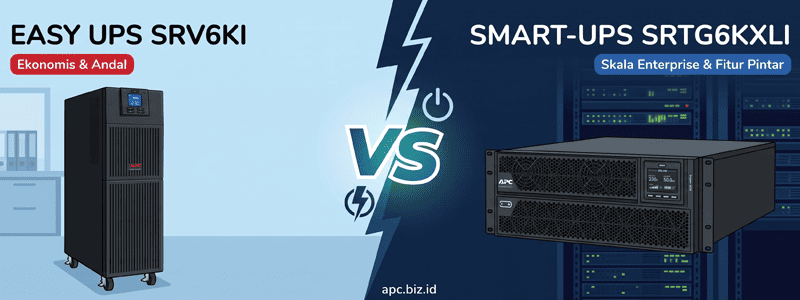 Perbedaan Easy UPS SRV6KI Vs Smart-UPS SRTG6KXLI: Mana yang tepat untuk kantor anda? 